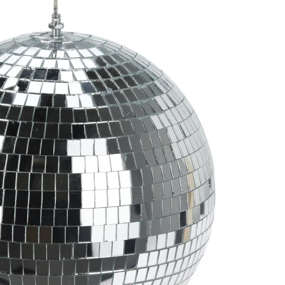 House of Seasons Grote discobal kerstbal - zilver - 25 cm - foam