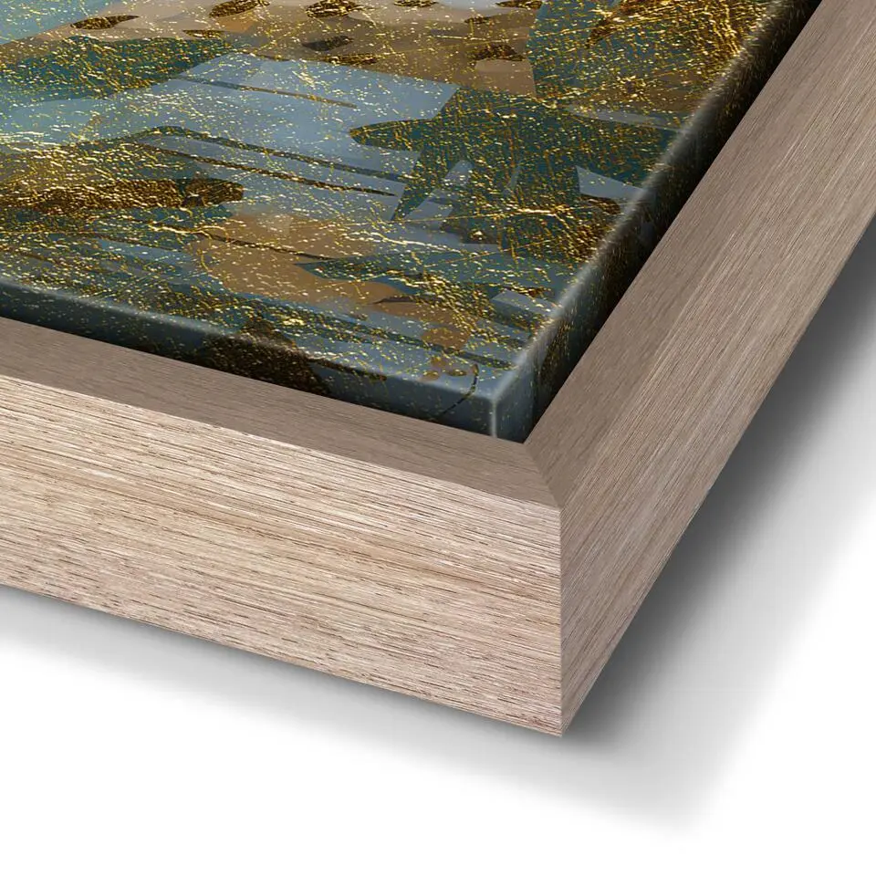Art Frame Gouden tijger - 118x70cm - Groen