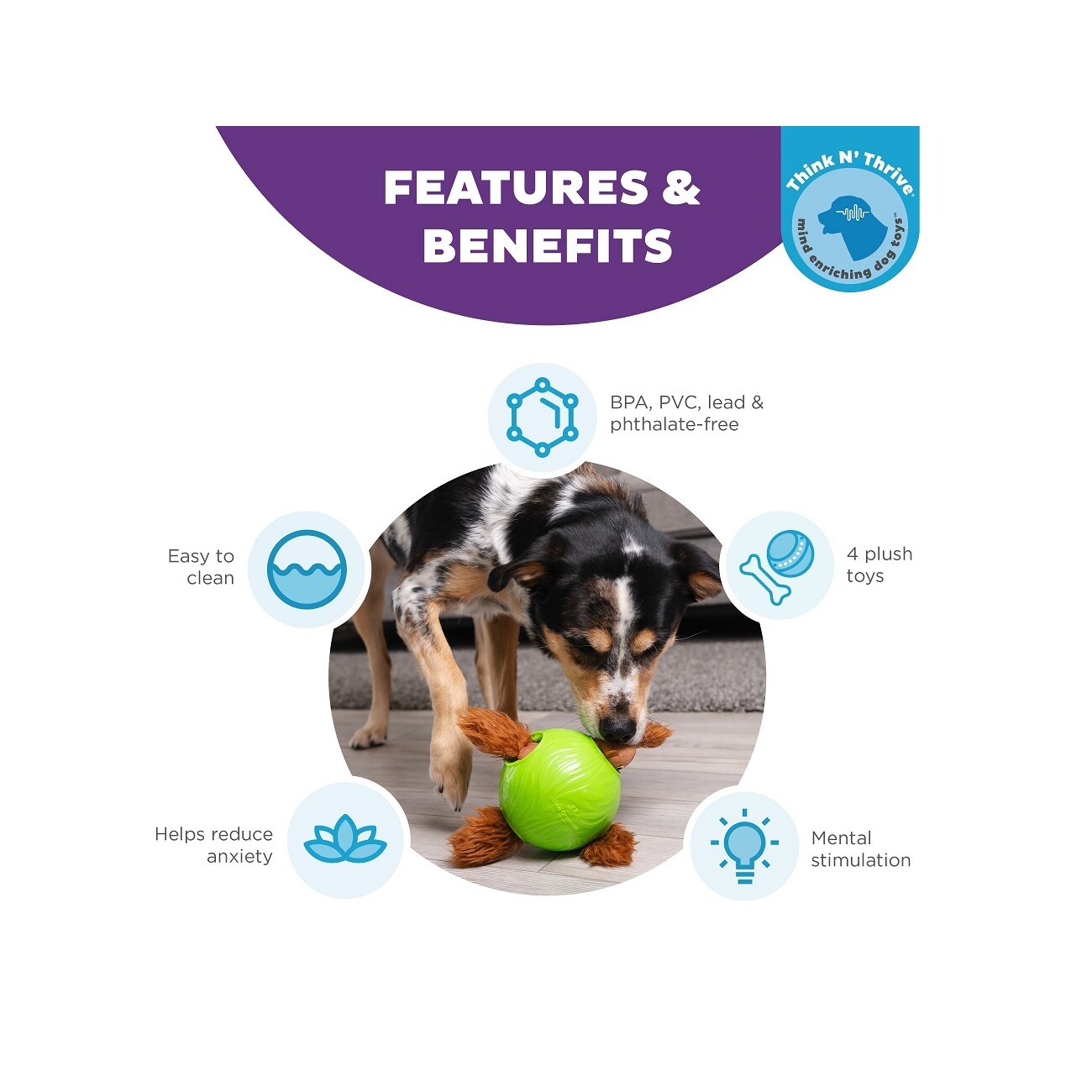 Nina Ottosson Dog Snuffle N' Treat Ball small Intelligenzspielzeug