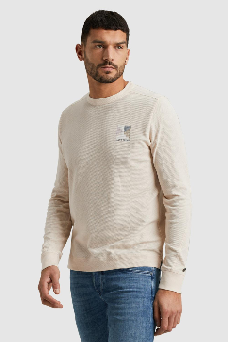 Cast Iron ecru heren t-shirt
