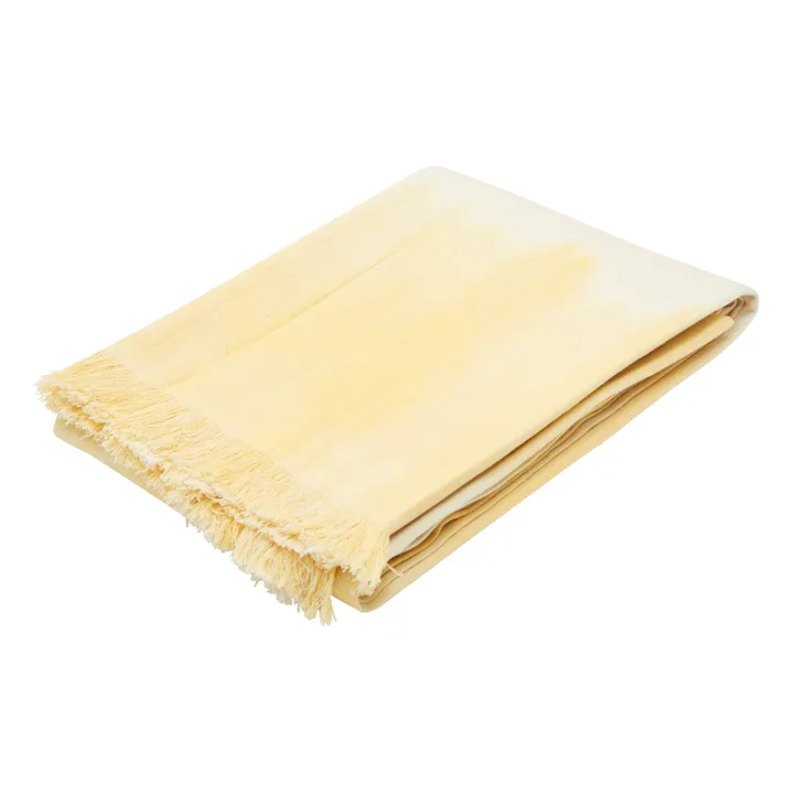 Tensira Drap de plage avec franges | Rose pêche