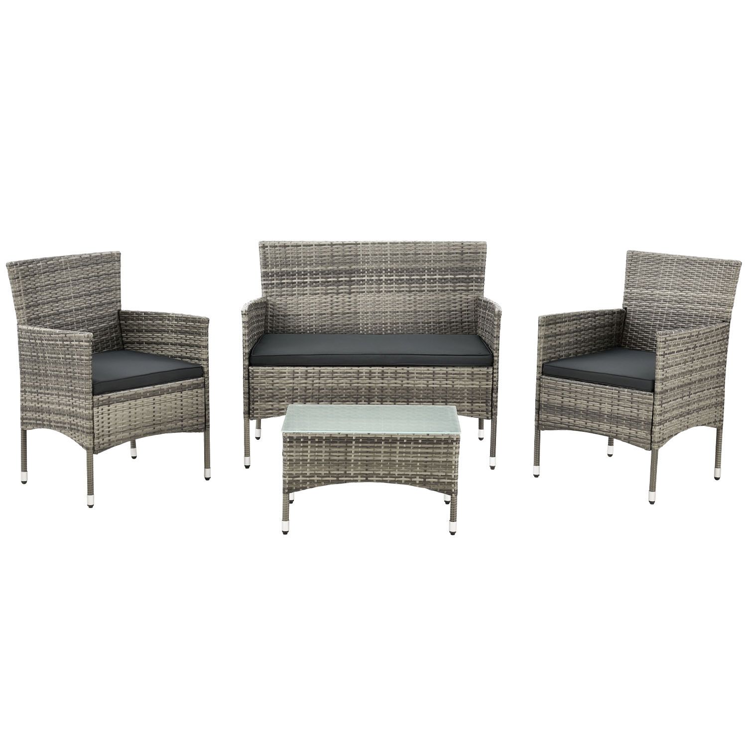 Fort Myers polyrotan grijze loungeset