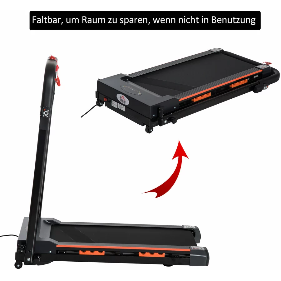 HOMCOM Faltbares Laufband mit LCD Display schwarz