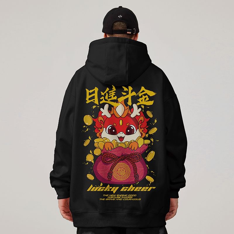 Cowpow - Cartoon Print Hoodie