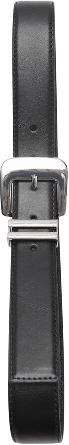 MANGO Square buckle belt Black