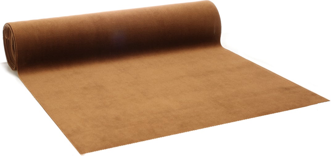 Vivant tafelloper Velvet licht bruin 250 x 28 cm