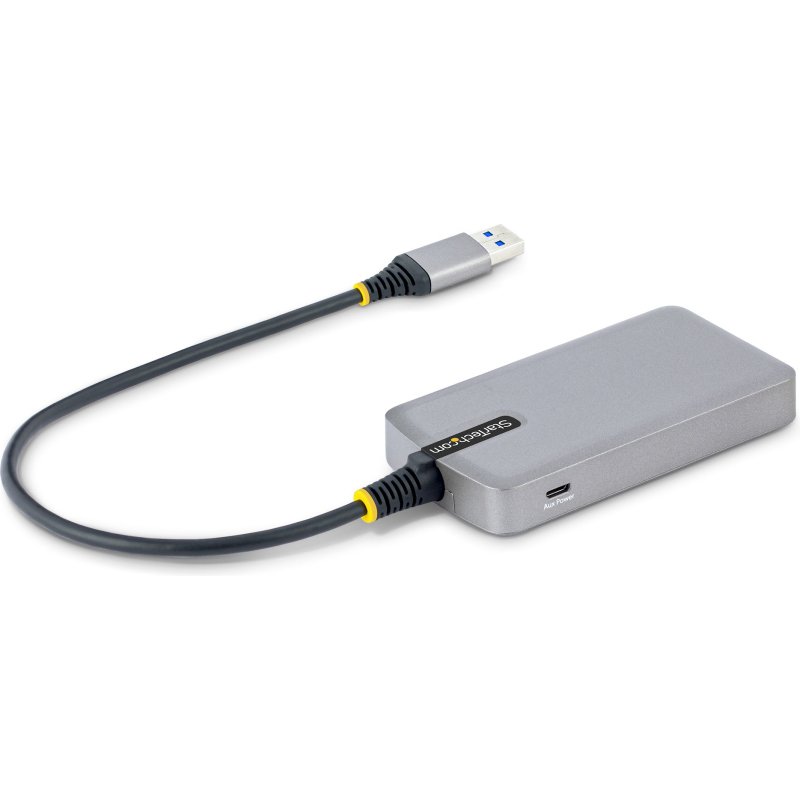 StarTech.com Hub USB 3 Ports - 3x Ports USB-A - Gigabit Ethernet (RJ45) - Mini Hub USB, USB 3.0 5Gbps - Alimentation par Bus - Hub USB pour PC Portable avec Câble de 30 cm - Adaptateur LAN USB - Répartiteur USB