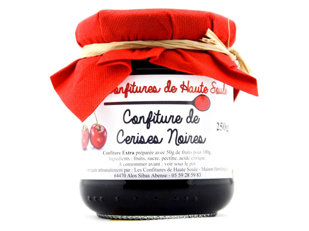 Confiture de cerise noire - 250 g - Confitures de Haute Soule