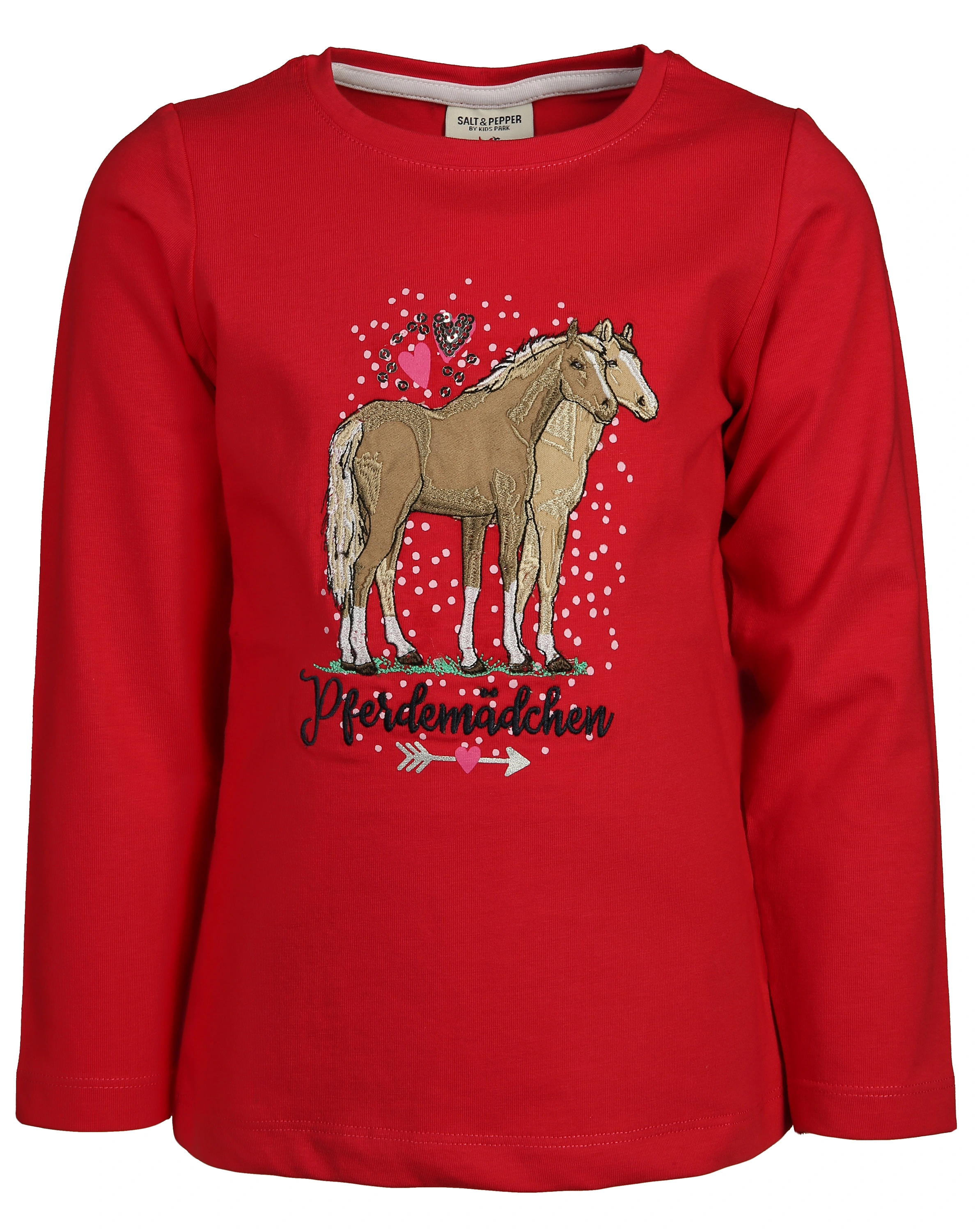 Langarmshirt PFERDEMÄDCHEN in lollipop red