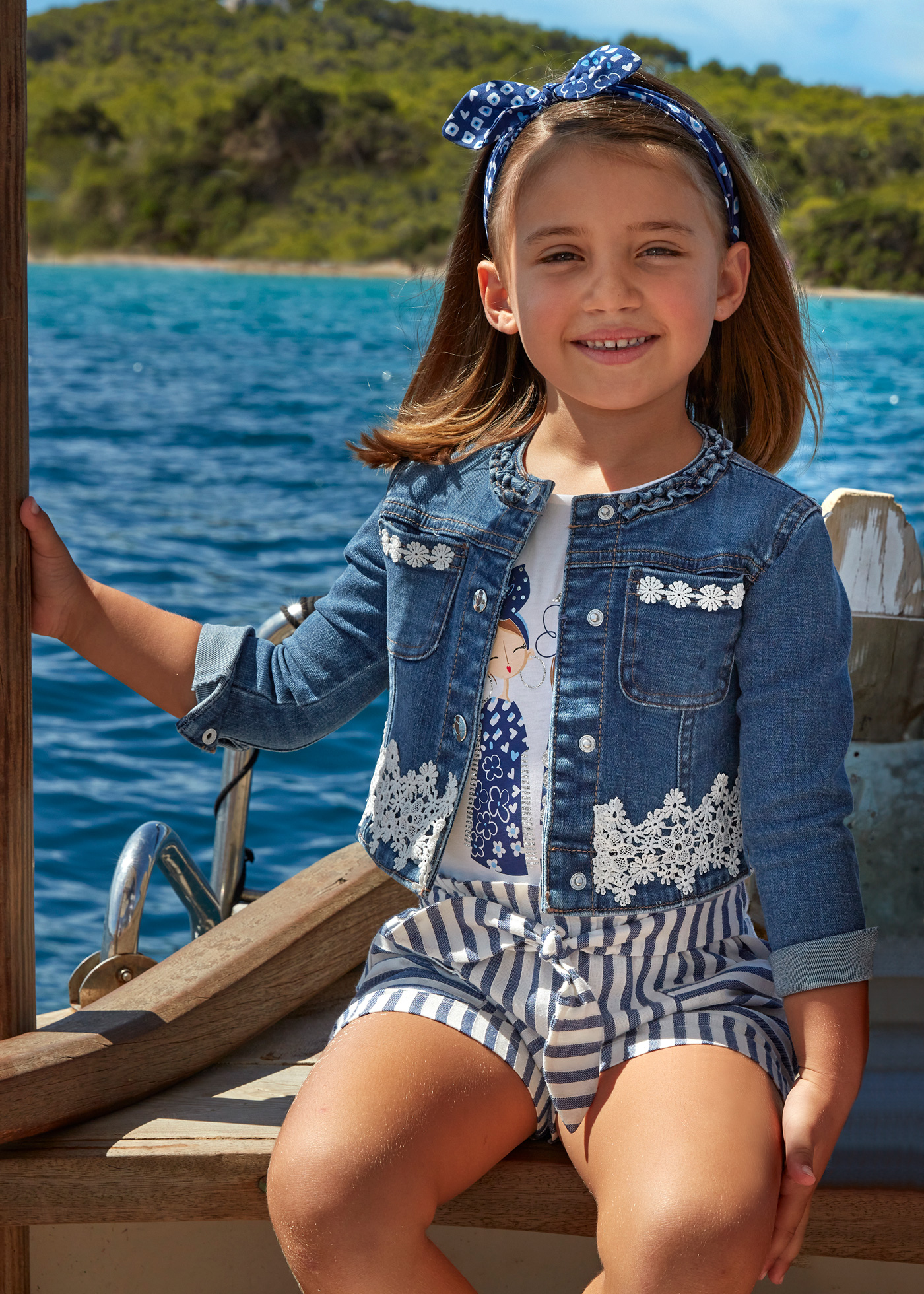 Jaqueta jeans estilo fantasia para meninas, jeans escuro