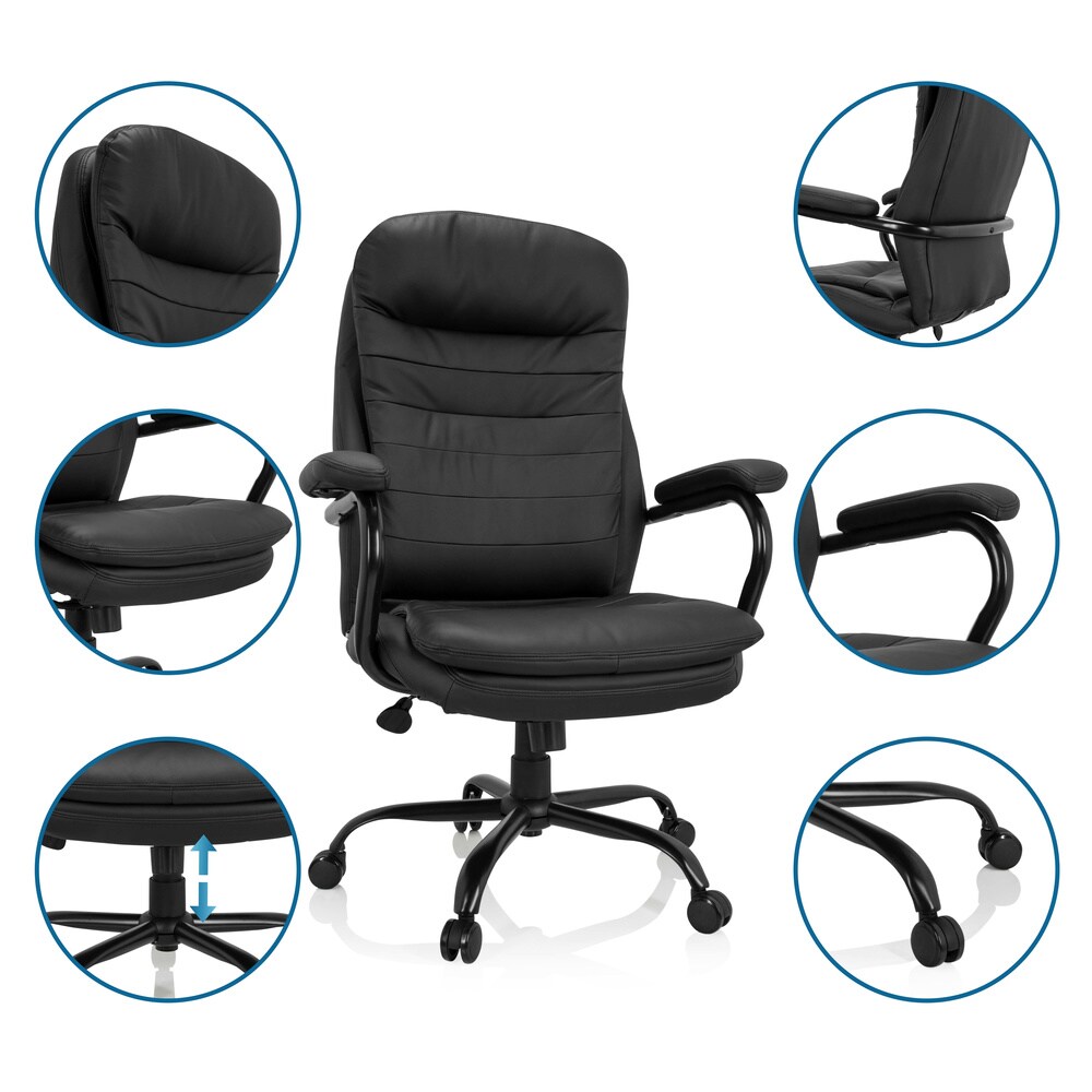 XXL Drehstuhl RELAX XXL B Kunstleder mit Armlehnen hjh OFFICE