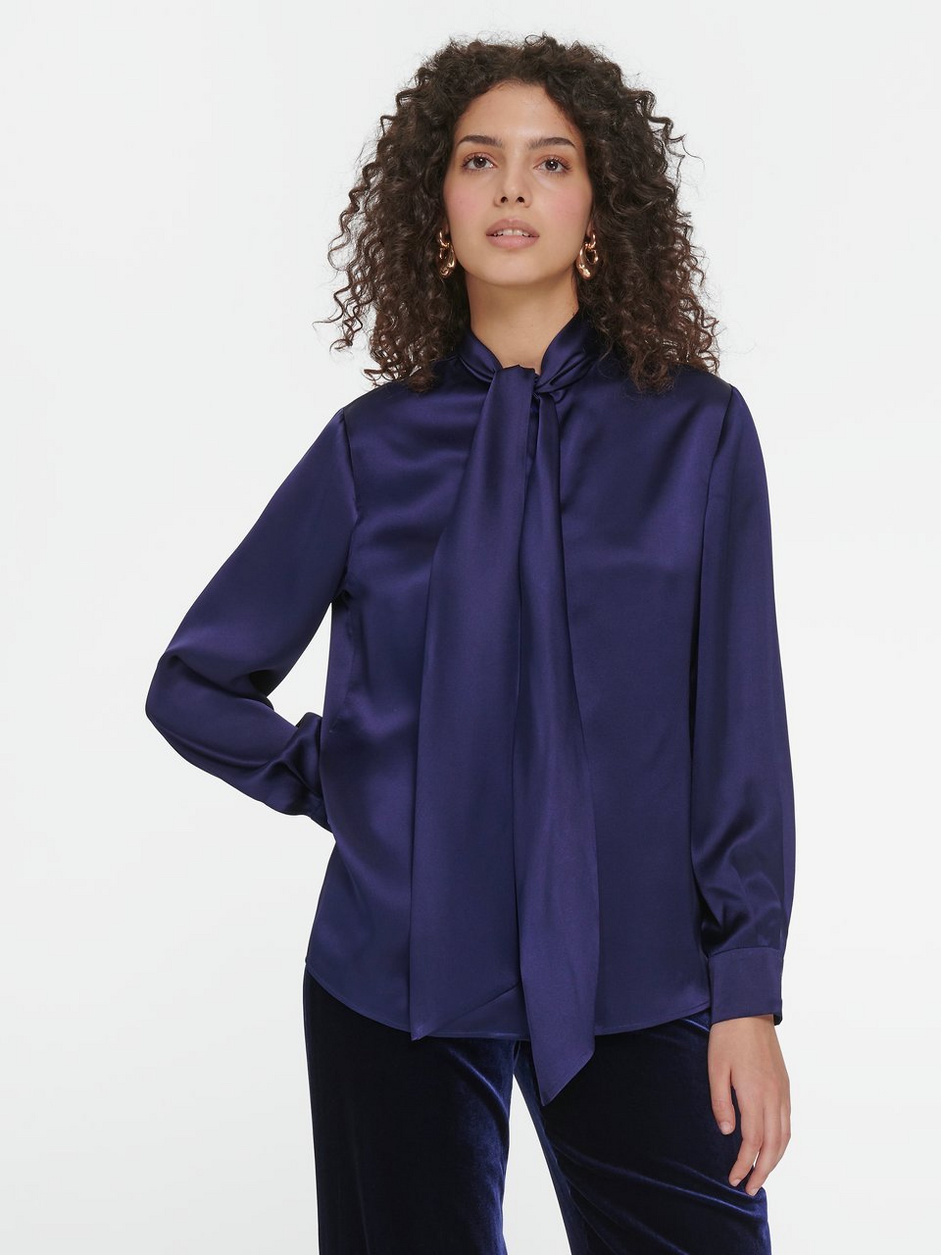 Seiden-Bluse mit Schluppe