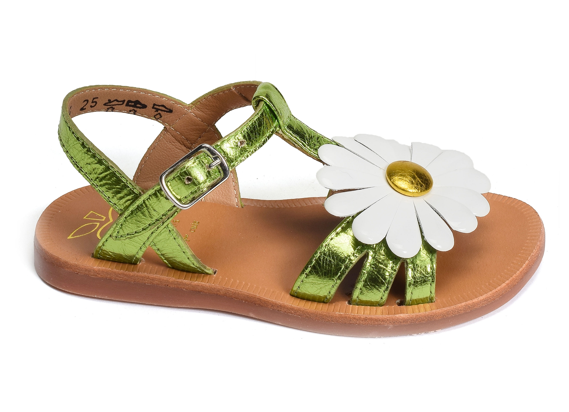 Plagette big flo vert