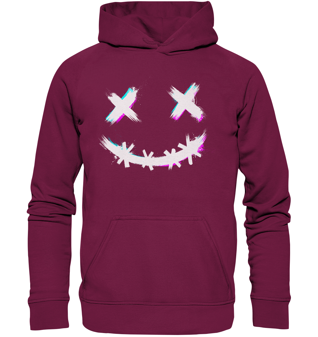 DartSturm - Scary Smile - Weiß - Basic Unisex Hoodie