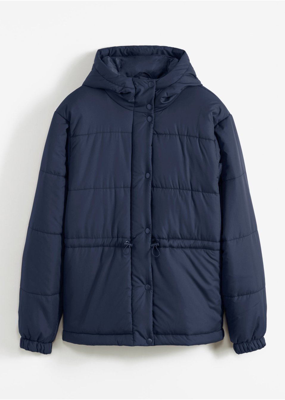 Veste matelassée raccourcie avec capuche et taille réglable