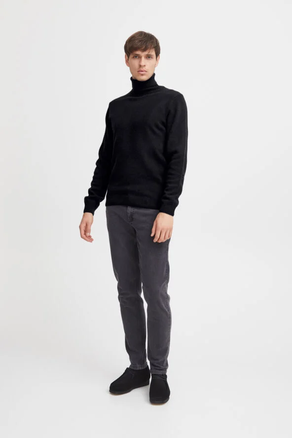 Casual Friday CFKARL roll neck bounty knit Anthracite black