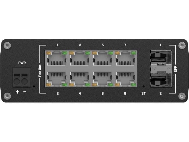 Teltonika Rail PoE  Switch TSW202 10 Port Industrial Managed PoE  Switch