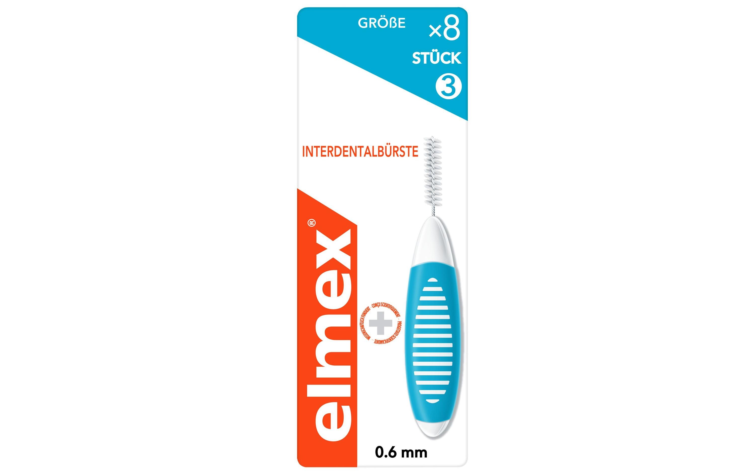 Interdentalbürsten Blau, Grösse 3 0.6 mm, 8 StückHochwertige Bürsten für eine zuverlässige Reinigung der Zahnzwischenräume
