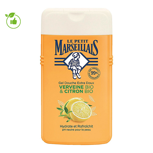 Gel douche Le Petit Marseillais verveine citron, flacon de 250 ml