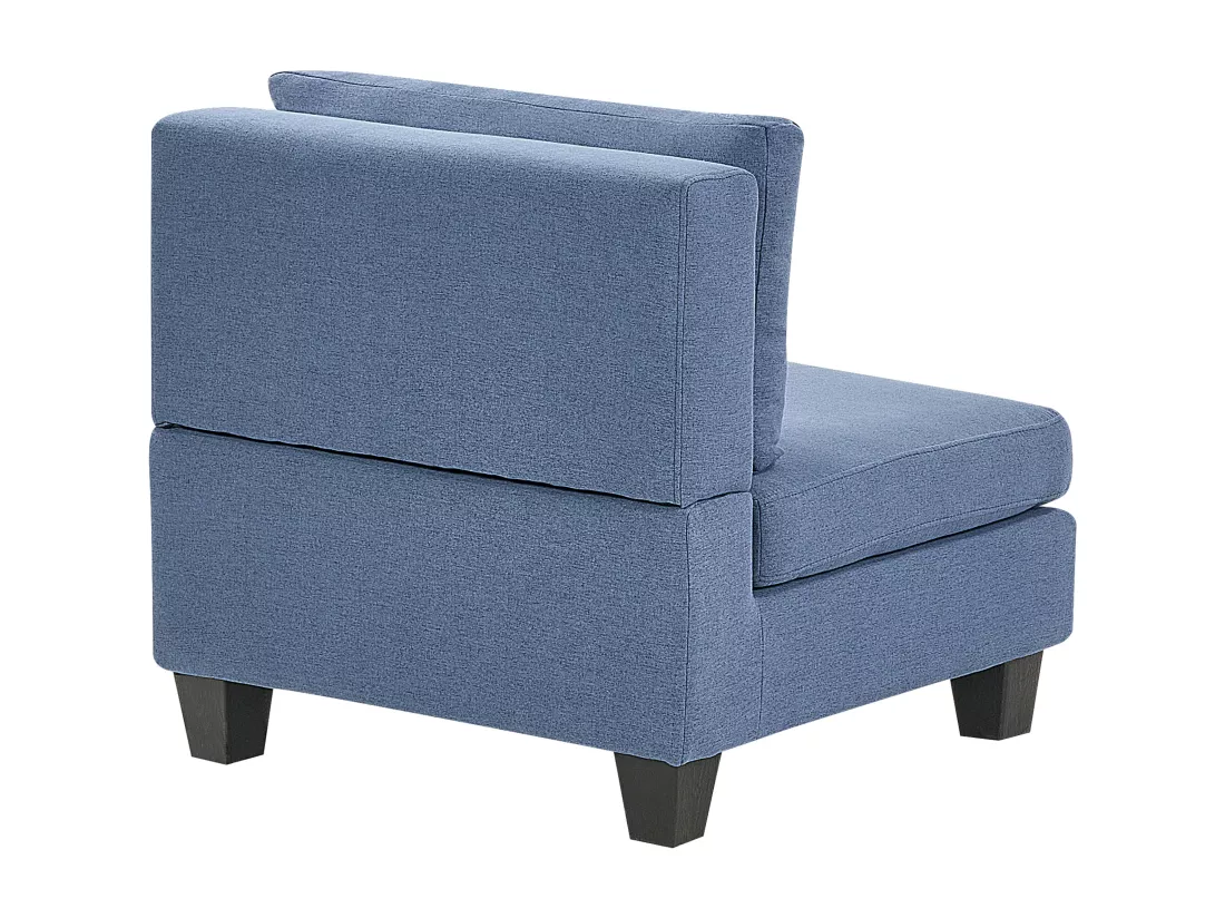 Canapé modulable 3 places en tissu bleu avec ottoman UNSTAD
