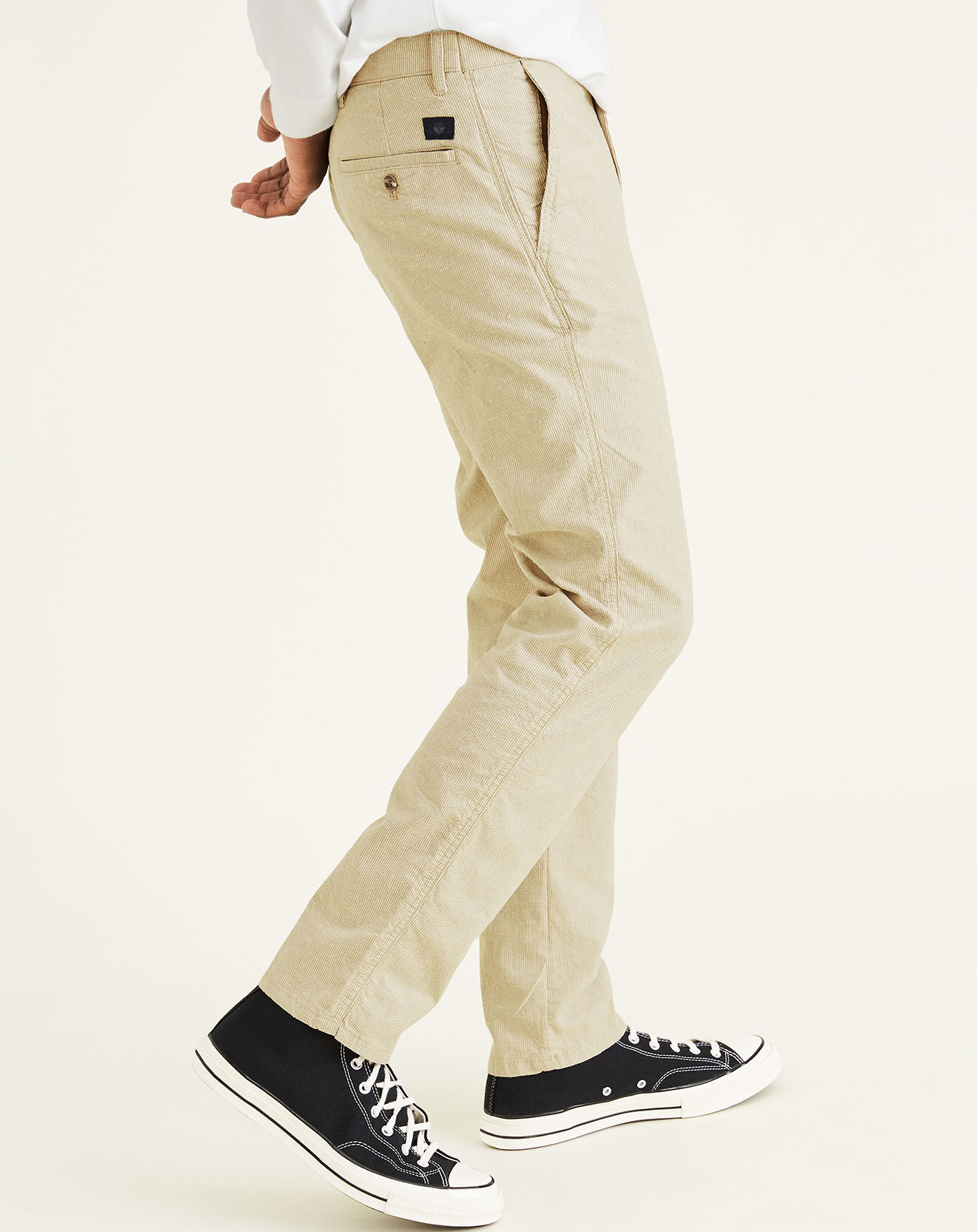 Dockers Pantalon chino Alpha Icon Tapered à rayures beige/blanc