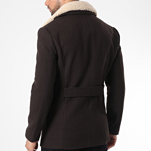 Veste Col Mouton Marron