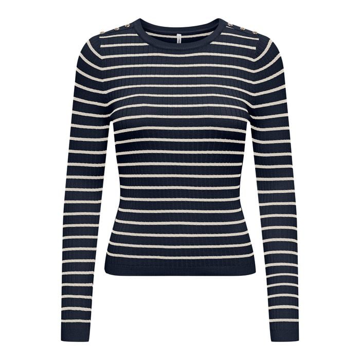 Only Mila Stripe Button Shirt Dames