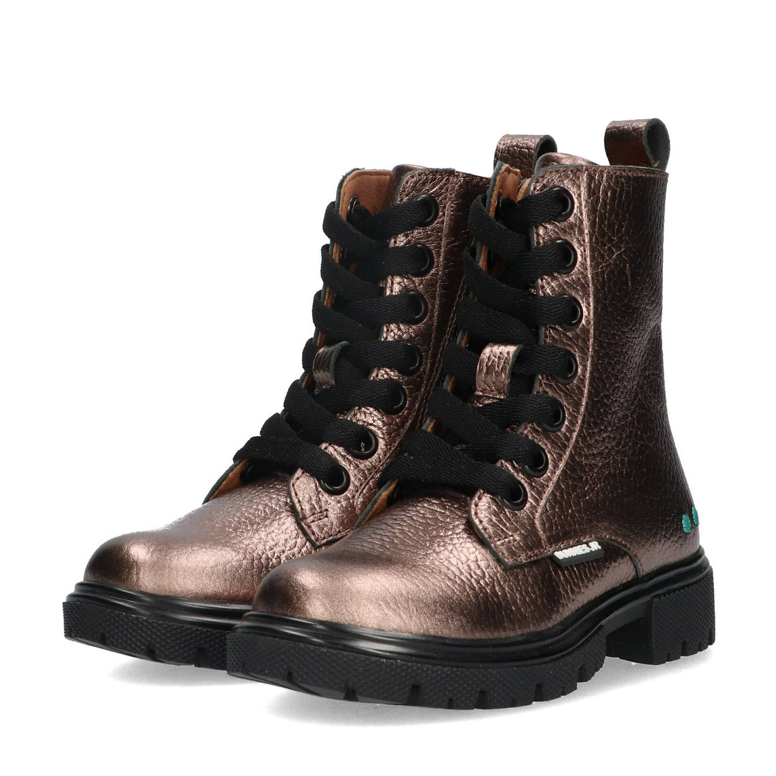 BunniesJR Saar Sterk  leren veterboots brons