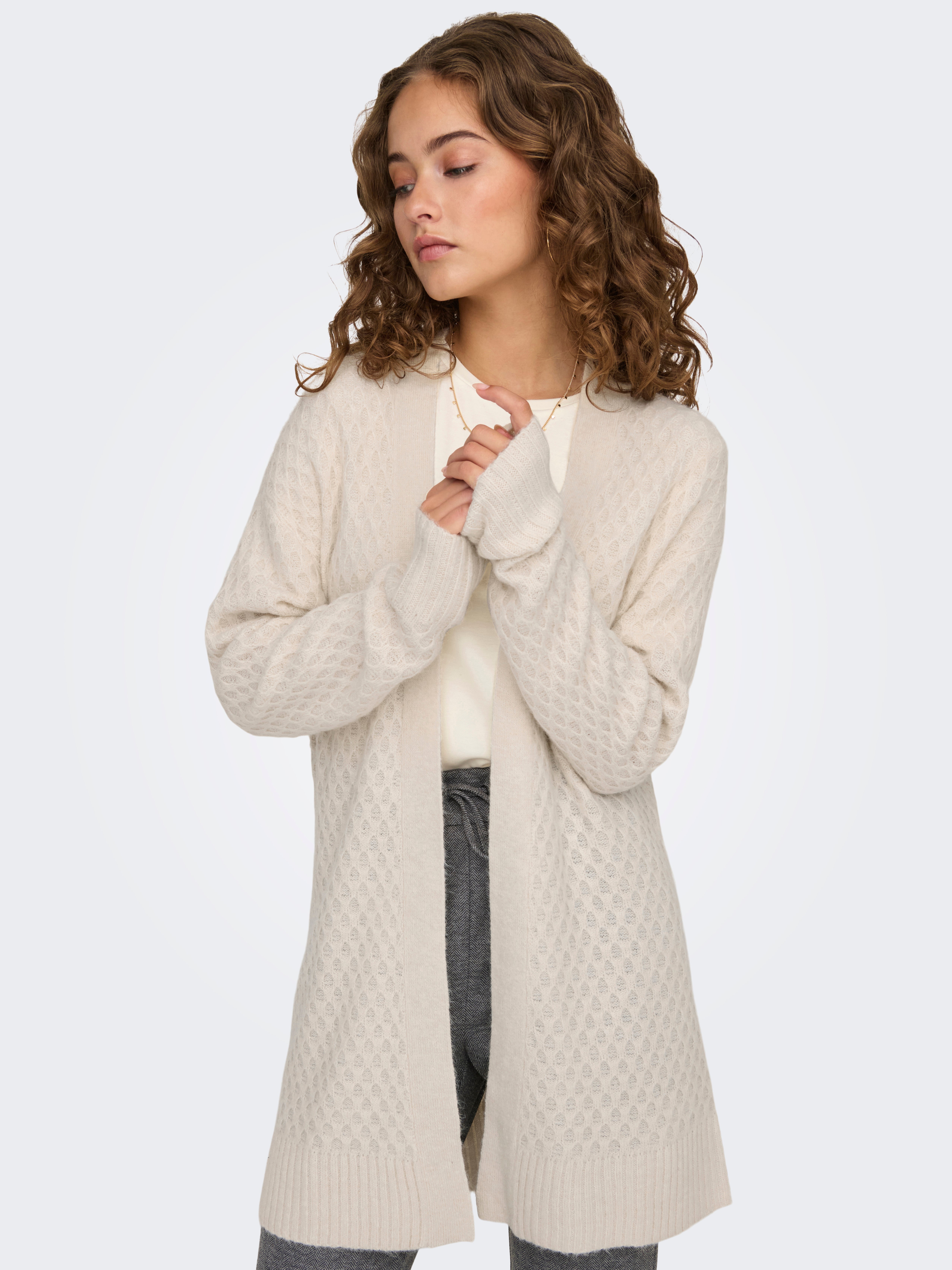 JDYBIGUM Strickpullover Whitecap Gray