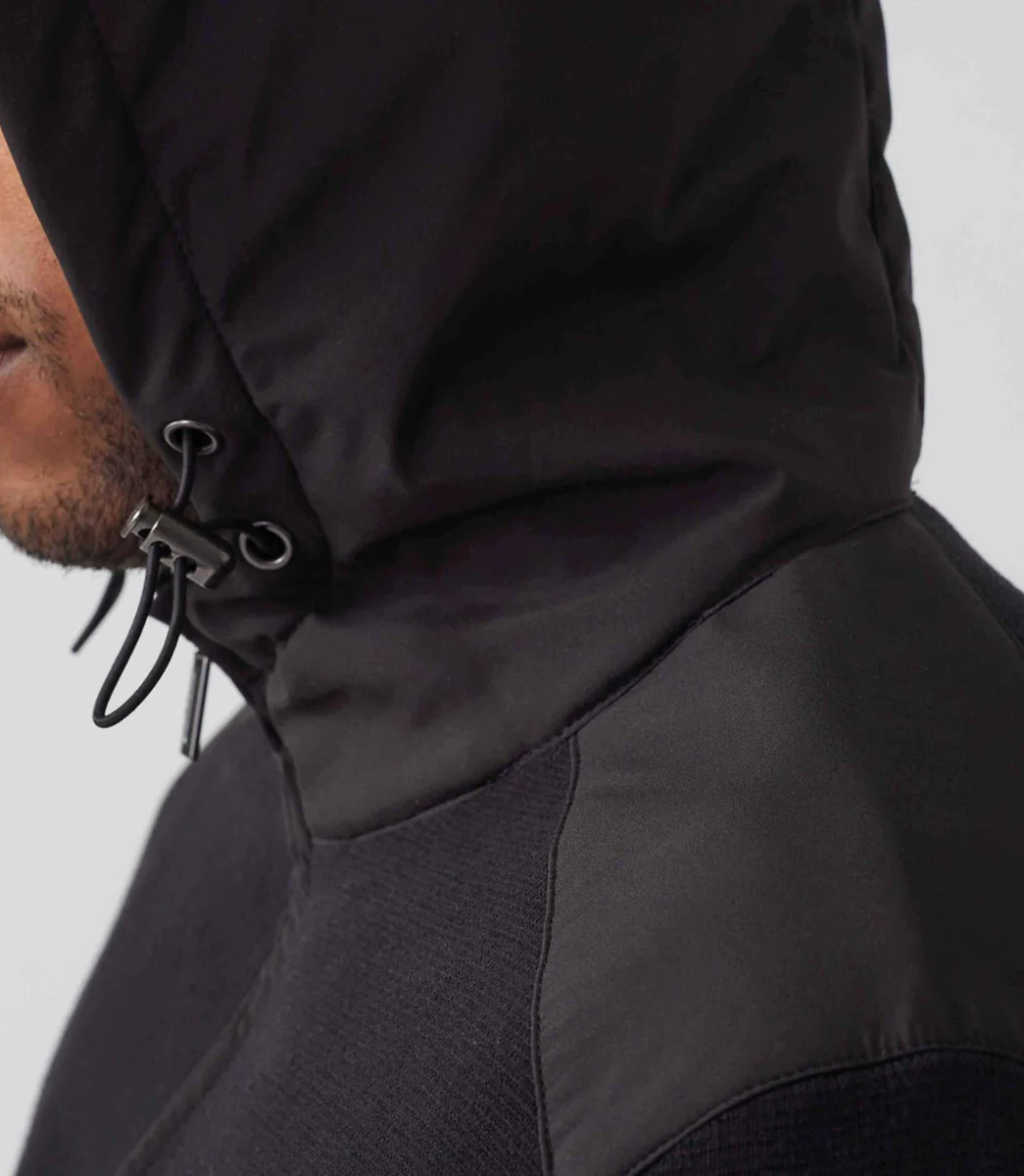 Gilet zippé à capuche noir 