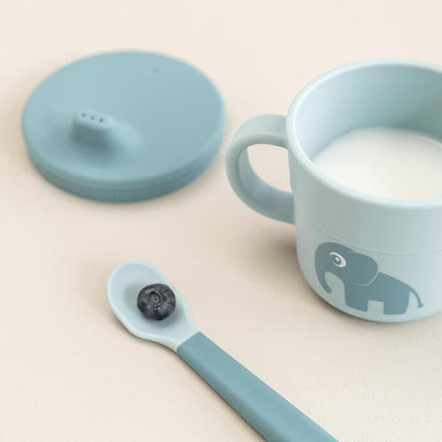 Foodie Tasse d'Apprentissage & Snack Elphee Bleu - DONE BY DEER