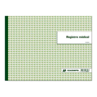 Exacompta - Registre de contrôle médical - 24 x 32 cm