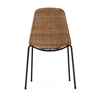 Stuhl Basket, Schwarz / Natur