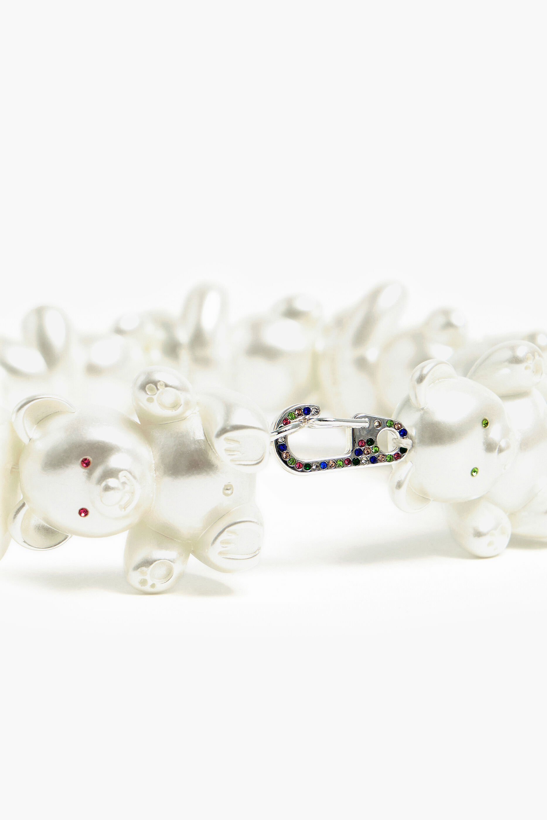 colar de urso de pérolas