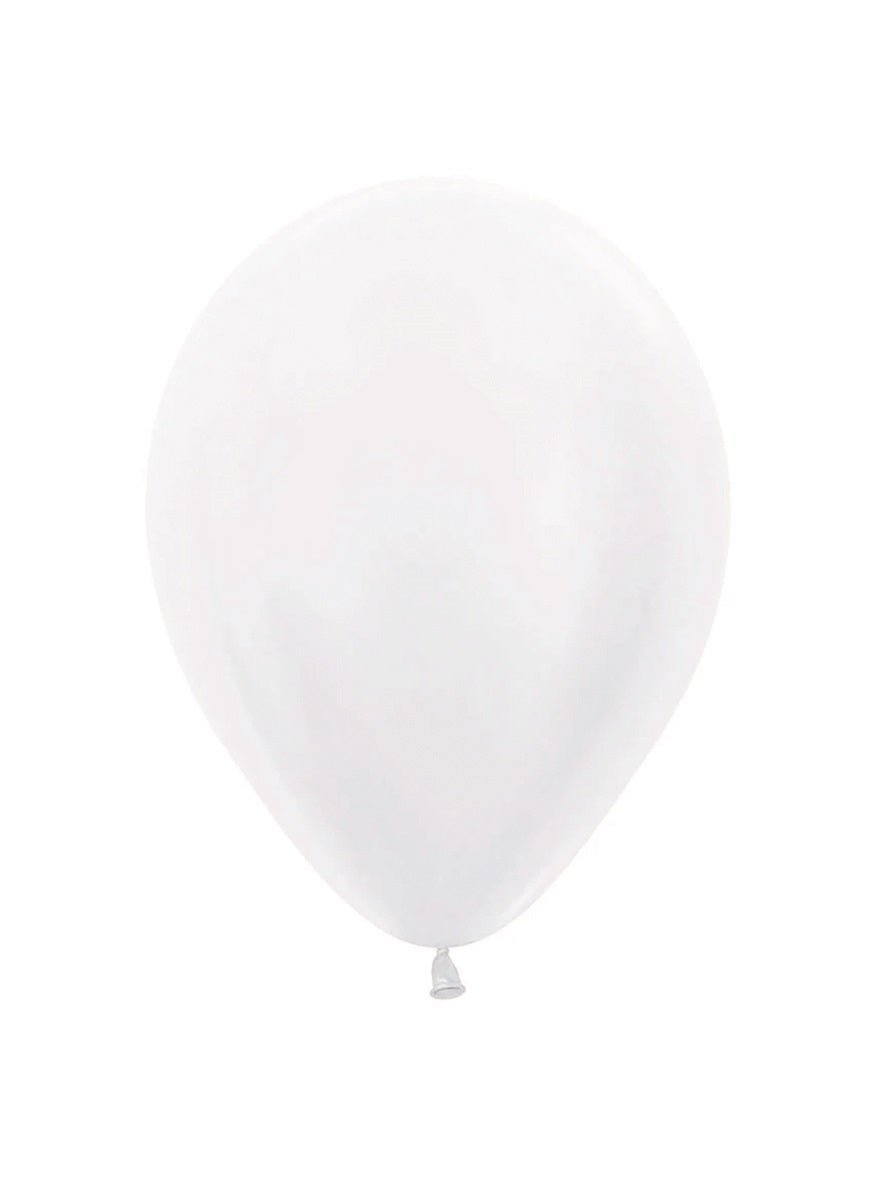Witte Ballonnen Pearl 23cm 50st