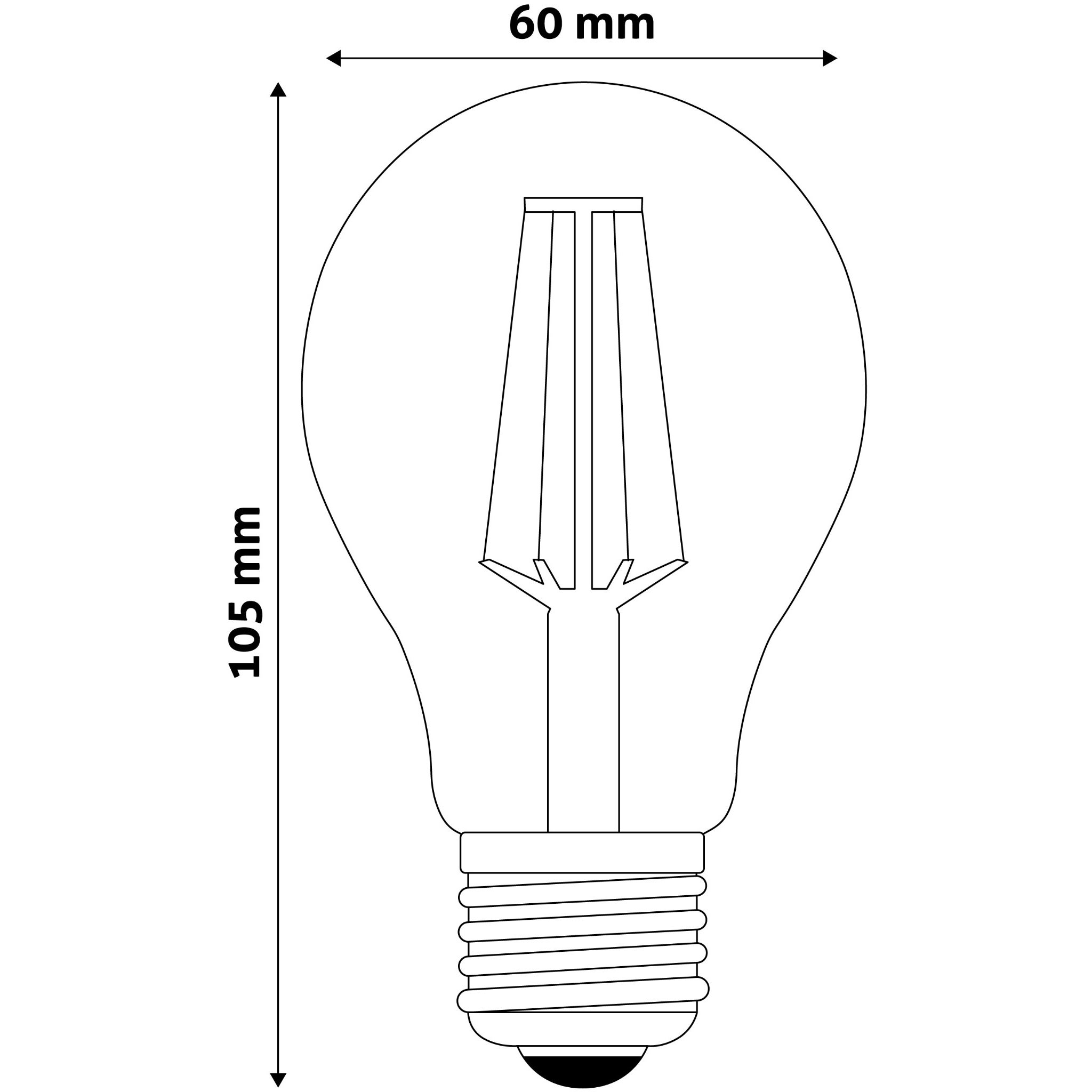 Avide LED Frosted Filament Globe 7.5W E27 360° WW