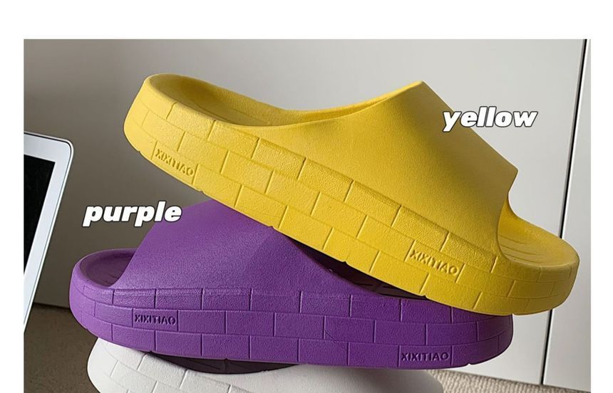 Dalli Daisy - Effen pantoffels met plateauzool