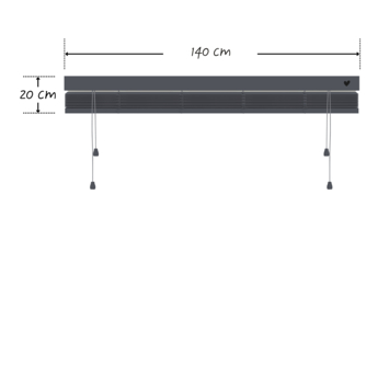 vtwonen houten jaloezie 50 mm basalt (kleurnr. 955) 100x180 cm (bxh)