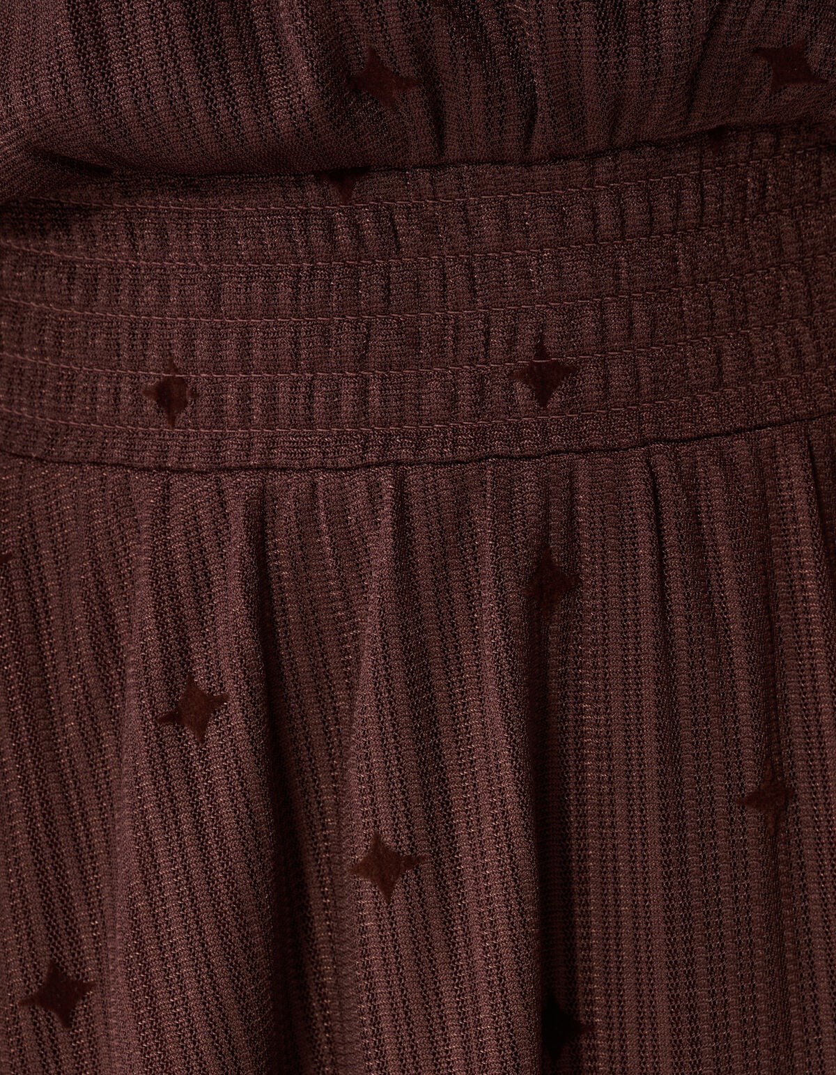 Mesh Sparkle Jurk Bruin