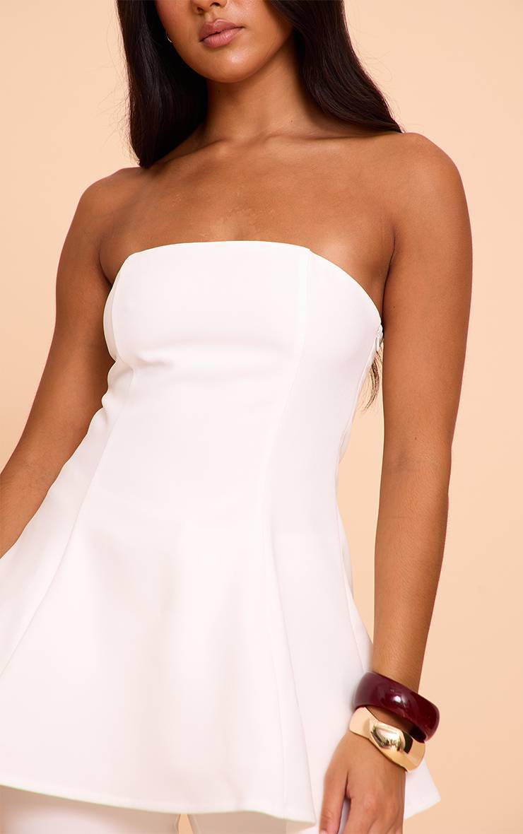 Blanc Haut Bandeau Coupe Évasée