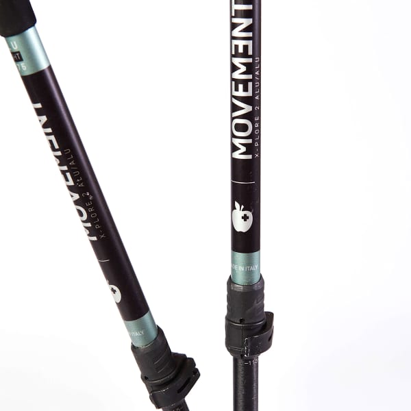 Bâton ski de randonnée MOVEMENT X-PLORE 2 ALU W BLACK/WATER GREEN