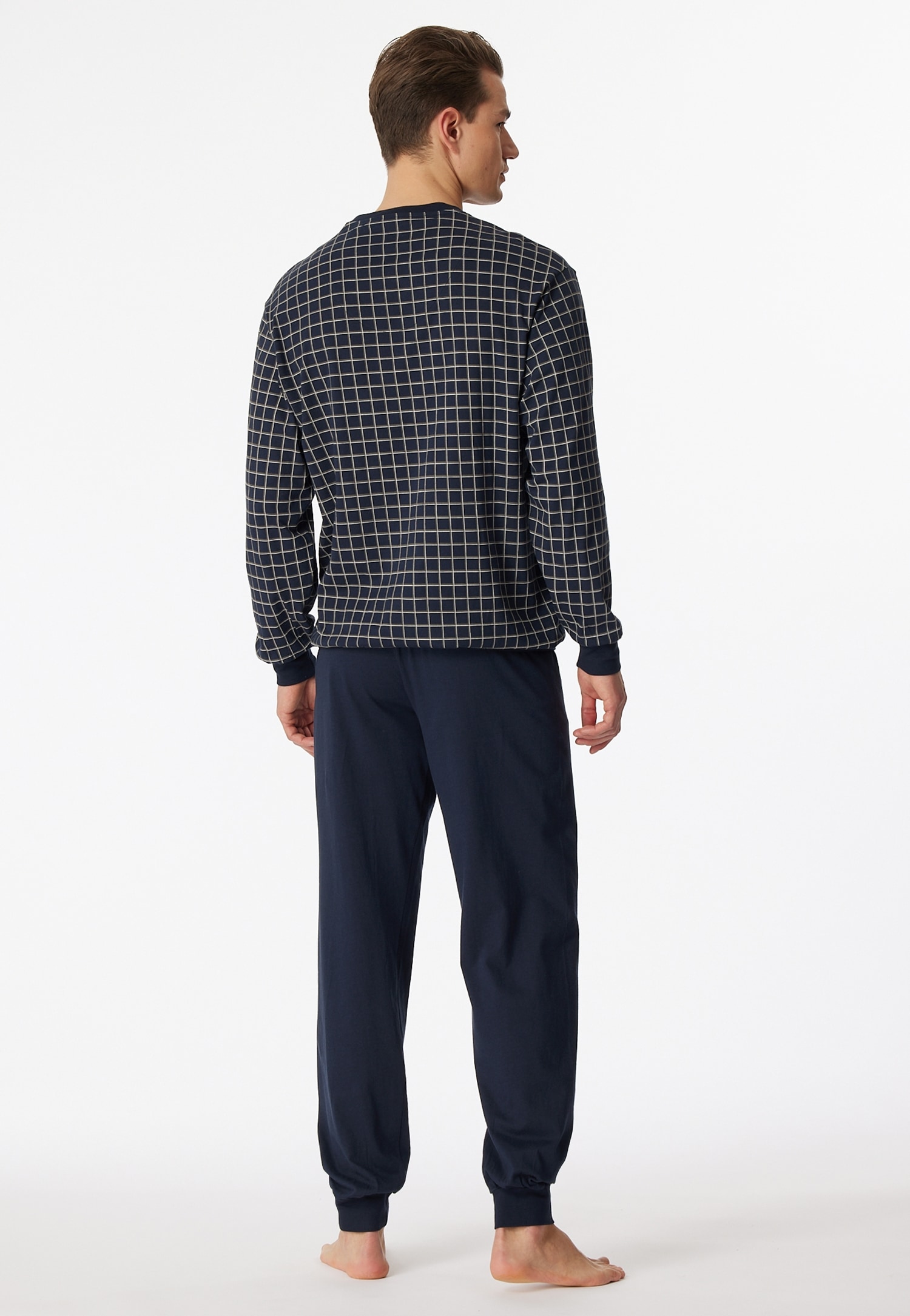 Schiesser Schlafanzug »Dark Sapphire« 2 Stk. tlg., mit klassischem Karo-Muster