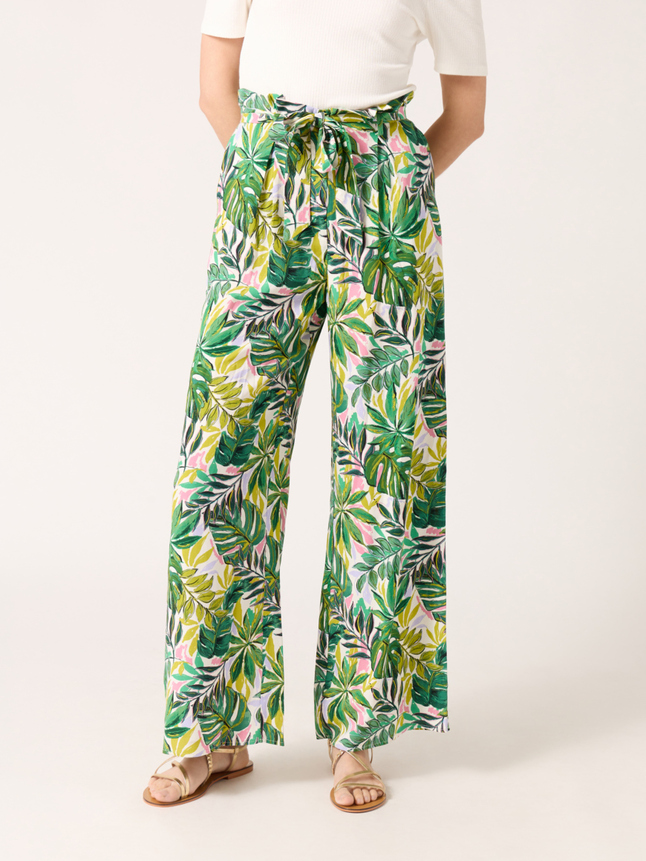 Pantalon fluide taille haute