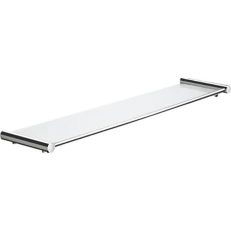Pressalit glashylde 58,8x13,5. Poleret rustfri stål. Matteret glas