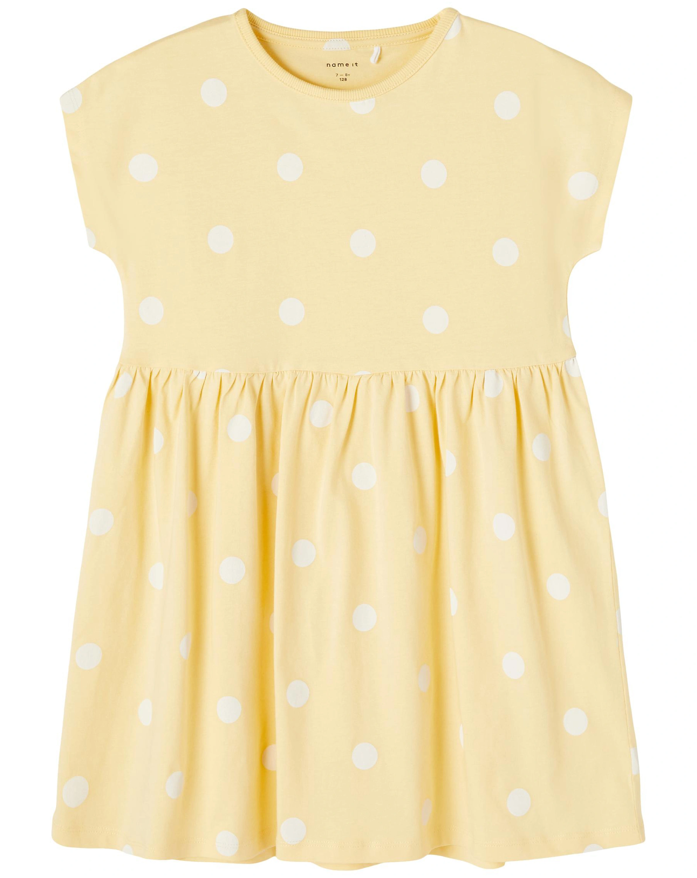 Kurzarmkleid NKFHELLE - DOTS in sunlight