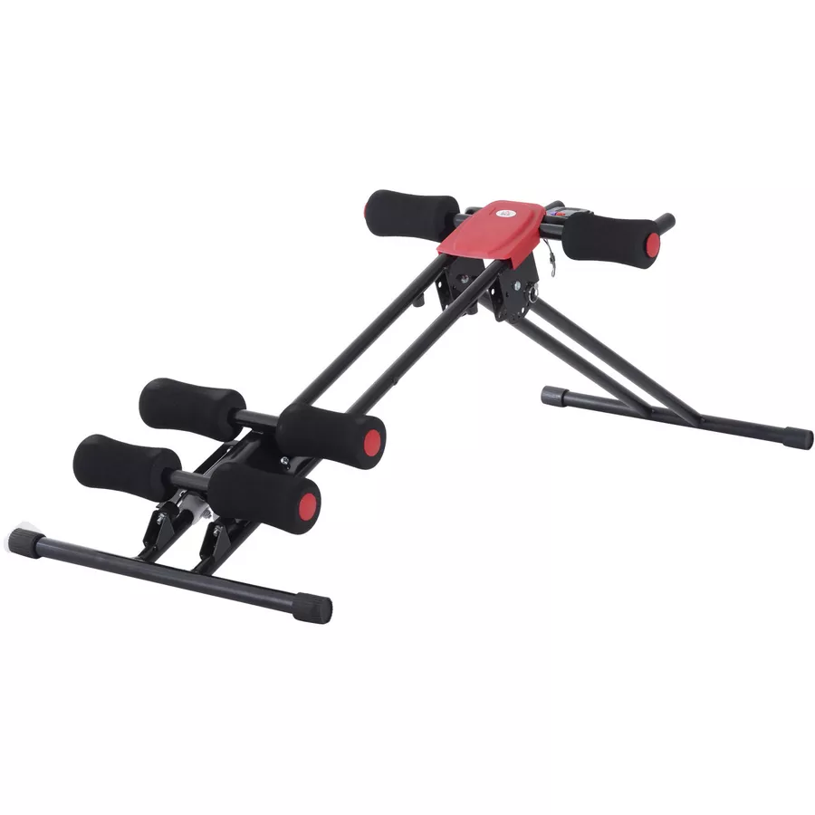 HOMCOM Bauchtrainer mit LED Display schwarz, rot