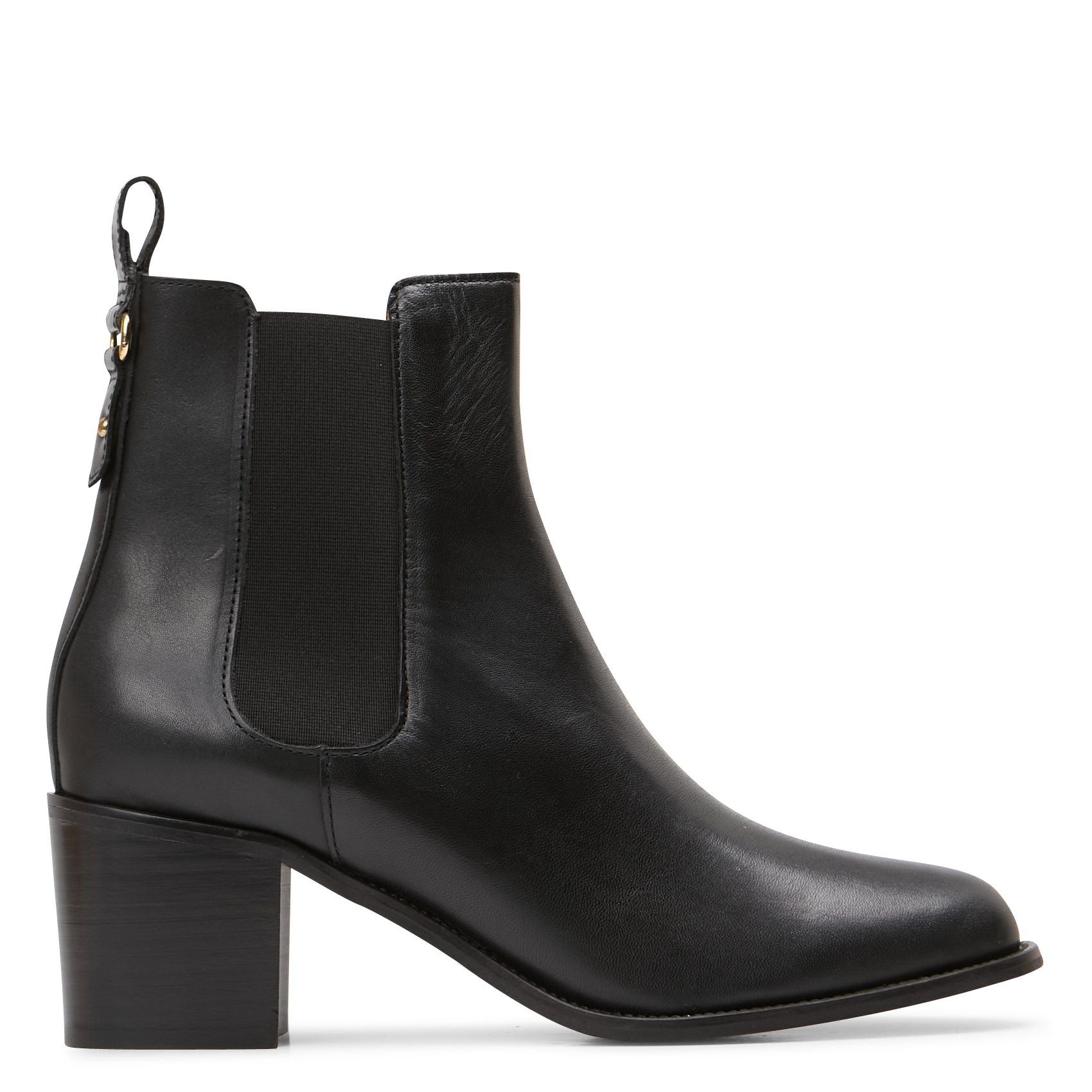 GERALDINE - Bottines à talons en cuir | Noir