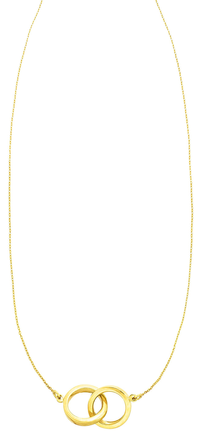 In schönem Design: Halskette mit 2 Ringen