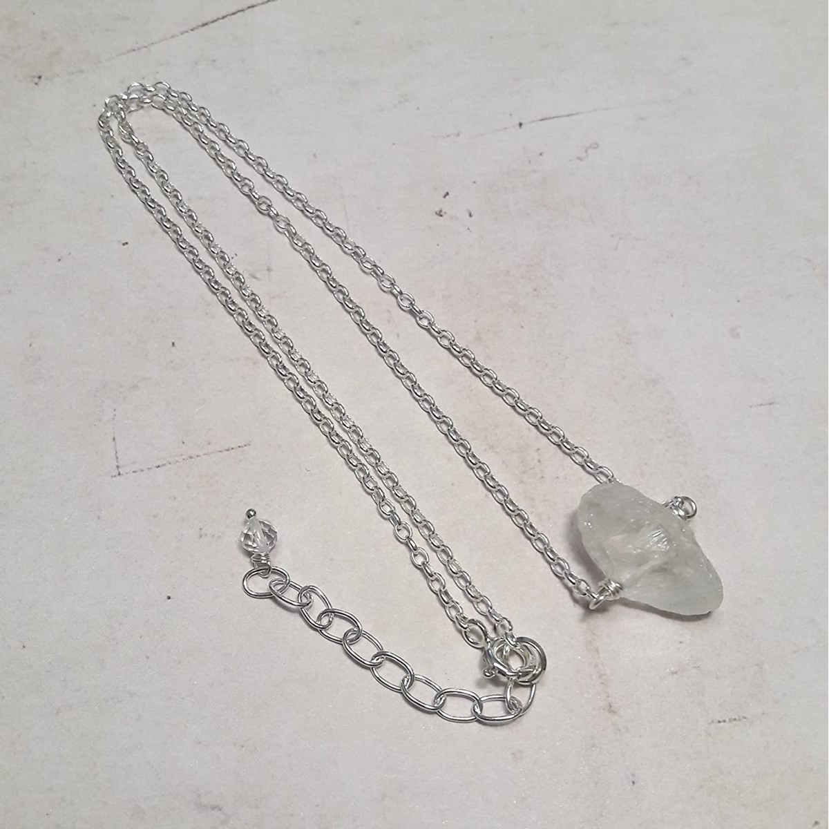 Collier Cristal de Roche Argent 925