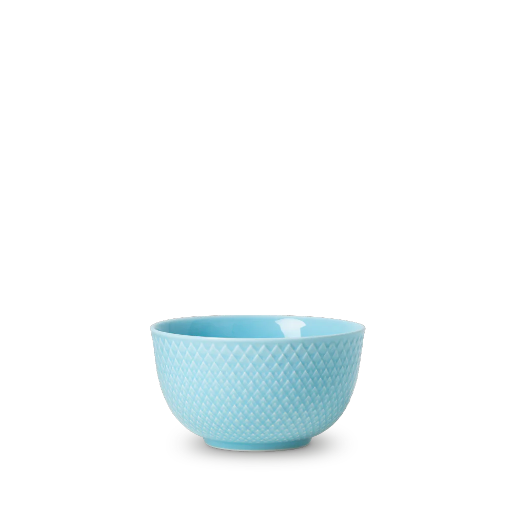Lyngby Porcelæn  Rhombe Color skål, turkis - Ø: 11 cm.